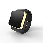 Cool Watch Saat - Gold Shiny Dokunmatik Kasa - Siyah Kayış Unisex