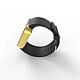 Cool Watch Saat - Gold Shiny Dokunmatik Kasa - Siyah Kayış Unisex