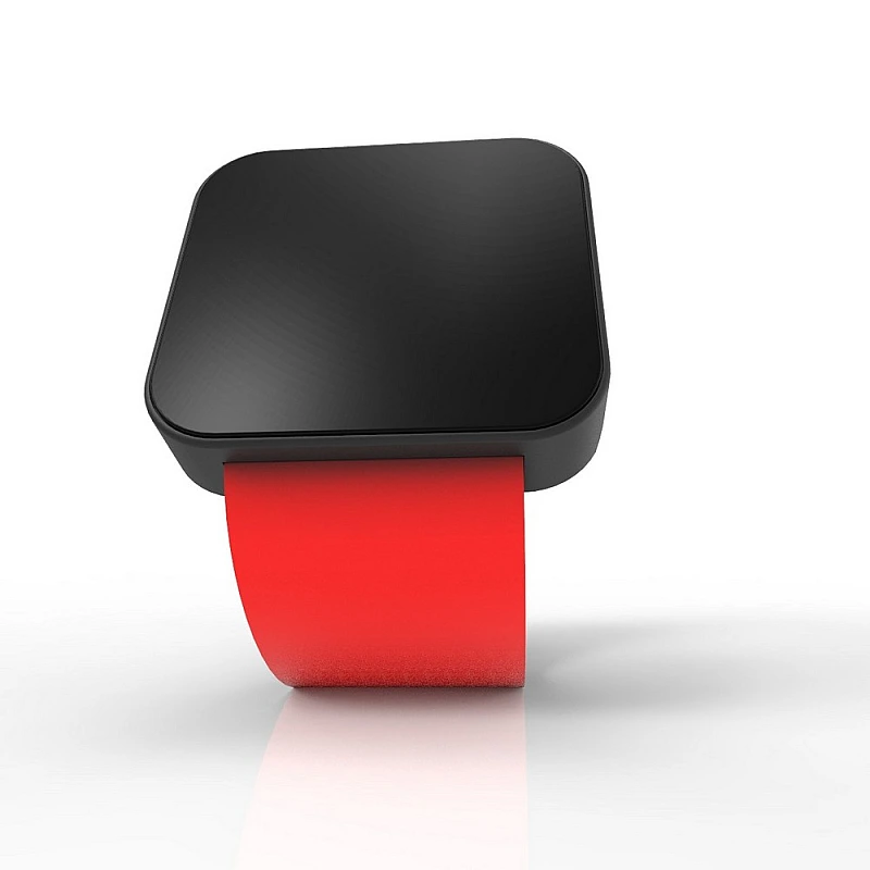 Cool Watch Saat - Siyah Mat Dokunmatik Kasa - Kırmızı Kayış Unisex