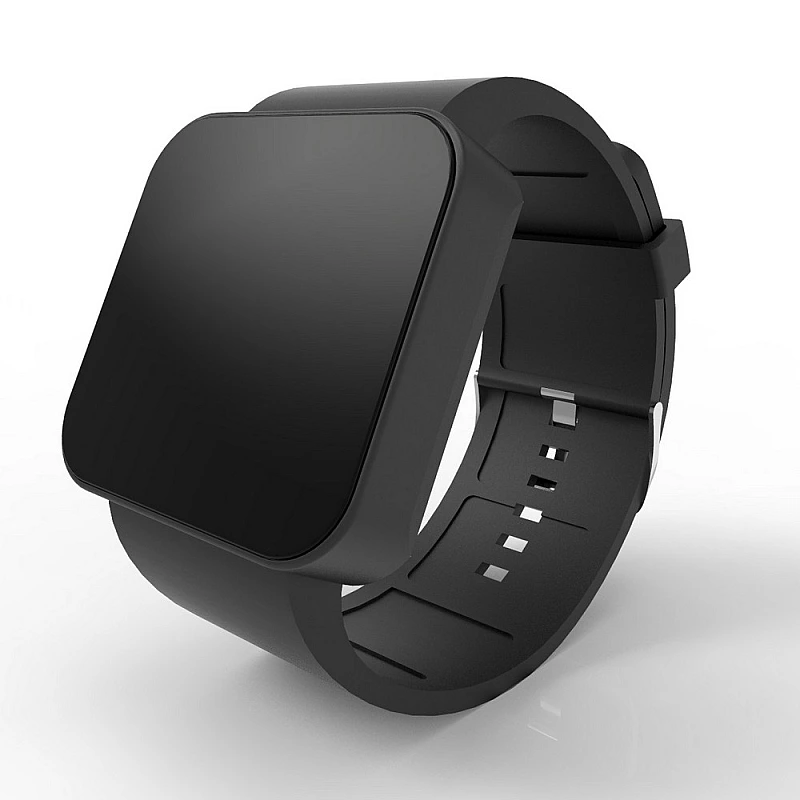 Cool Watch Saat - Siyah Mat Dokunmatik Kasa - Siyah Kayış Unisex