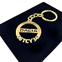 Dacia Anahtarlık - Metal Kişiye Özel Gold 24K Ayar Gerçek Altın Kaplama