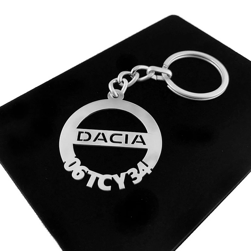 Dacia Anahtarlık - Metal Kişiye Özel 925 Ayar Gümüş Kaplama