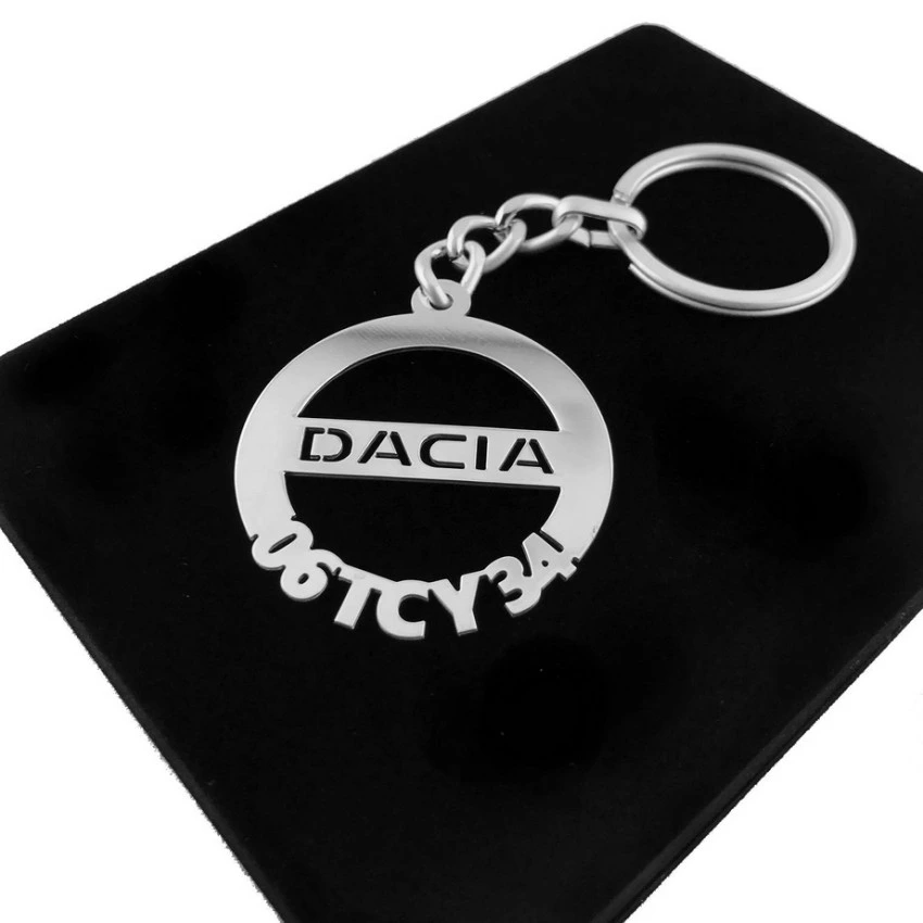 Dacia Anahtarlık - Metal Kişiye Özel 925 Ayar Gümüş Kaplama