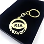 Kia Anahtarlık - Metal Kişiye Özel Gold 24K Ayar Gerçek Altın Kaplama