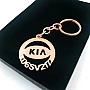 Kia Anahtarlık - Metal Kişiye Özel Rose 24K Ayar Gerçek Altın Kaplama