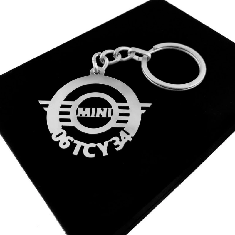 Mini Cooper Anahtarlık - Metal Kişiye Özel 925 Ayar Gümüş Kaplama