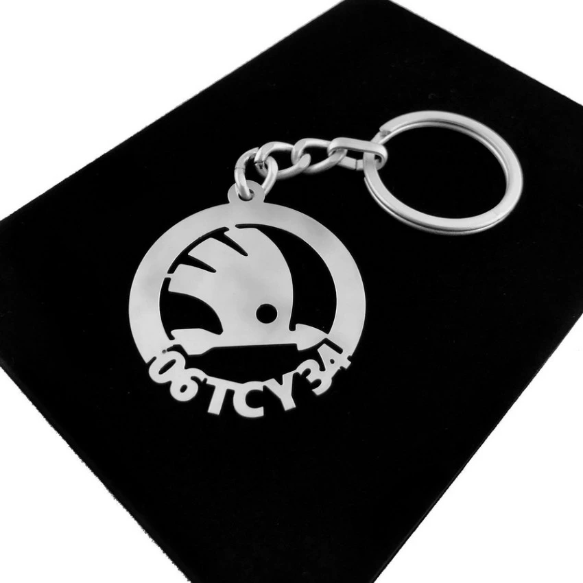 Skoda Anahtarlık - Metal Kişiye Özel 925 Ayar Gümüş Kaplama