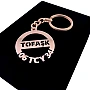 Tofaş Anahtarlık - Metal Kişiye Özel Rose 24K Ayar Gerçek Altın Kaplama