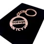 Tofaş Anahtarlık - Metal Kişiye Özel Rose 24K Ayar Gerçek Altın Kaplama