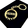 Volvo Anahtarlık - Metal Kişiye Özel Gold 24K Ayar Gerçek Altın Kaplama