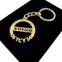 Volvo Anahtarlık - Metal Kişiye Özel Gold 24K Ayar Gerçek Altın Kaplama