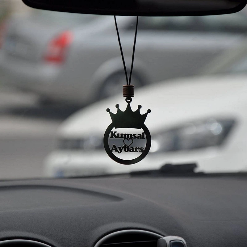 Kişiye Özel - Metal Araç Dikiz Ayna Süsü