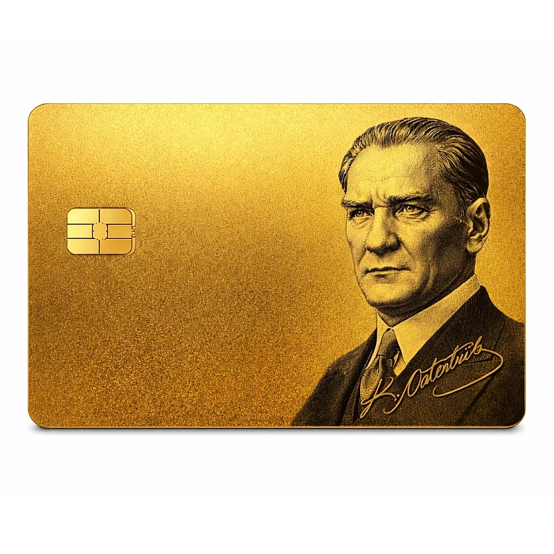 Metal Kredi Kartı - 24K Gerçek Altın Kaplama