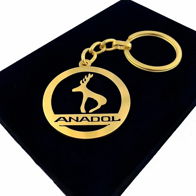 Anadol Anahtarlık - Metal Kişiye Özel Gold 24K Ayar Gerçek Altın Kaplama