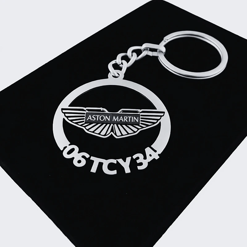 Aston Martin Anahtarlık - Metal Kişiye Özel 925 Ayar Gümüş Kaplama