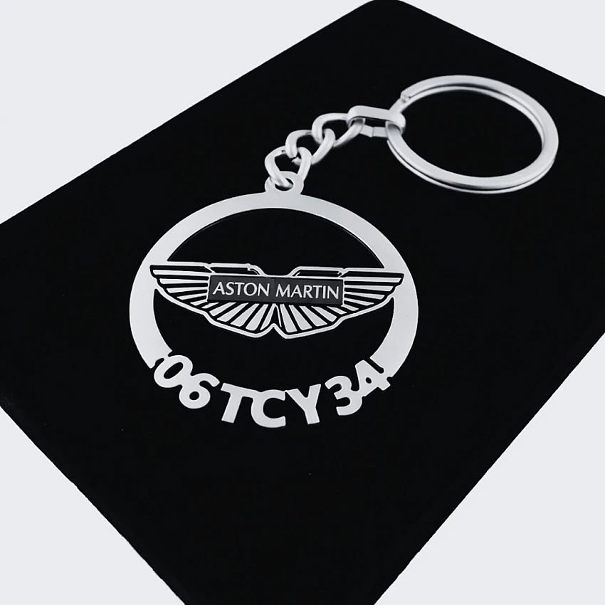 Aston Martin Anahtarlık - Metal Kişiye Özel 925 Ayar Gümüş Kaplama