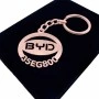 Byd Anahtarlık - Metal Kişiye Özel Rose 24K Ayar Gerçek Altın Kaplama