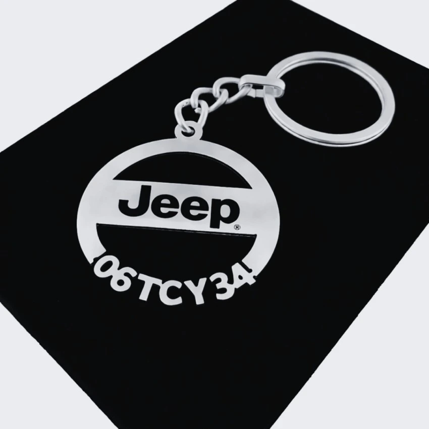 Jeep Anahtarlık - Metal Kişiye Özel 925 Ayar Gümüş Kaplama