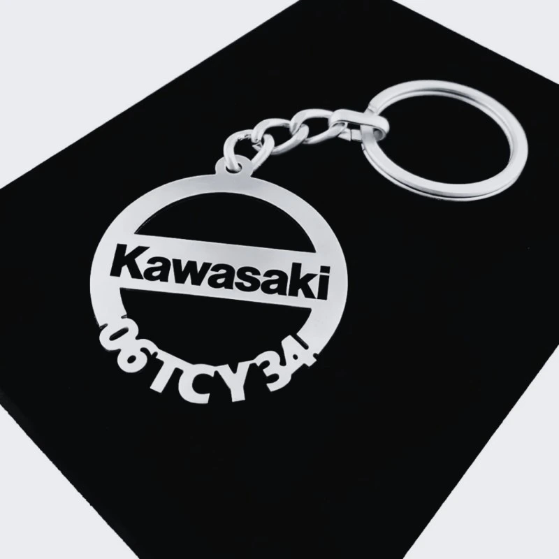 Kawasaki Anahtarlık - Metal Kişiye Özel 925 Ayar Gümüş Kaplama