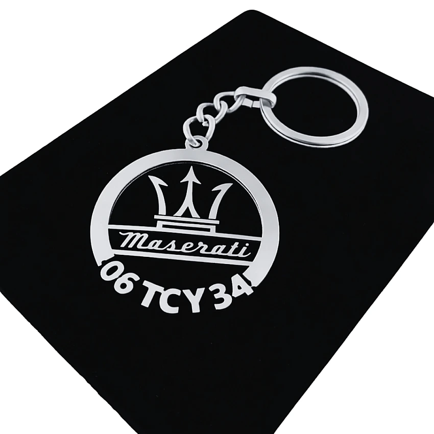 Maserati Anahtarlık - Metal Kişiye Özel 925 Ayar Gümüş Kaplama
