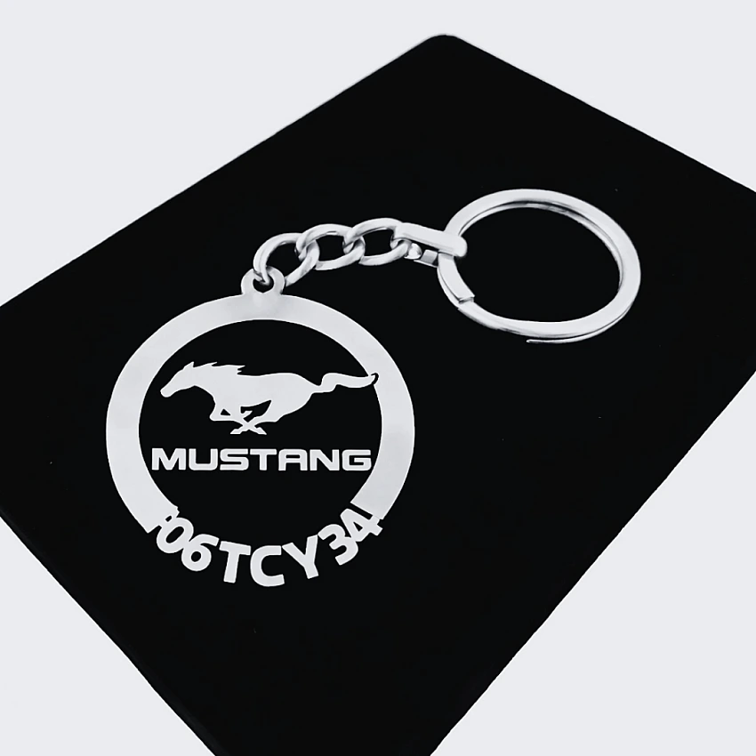 Mustang Anahtarlık - Metal Kişiye Özel 925 Ayar Gümüş Kaplama