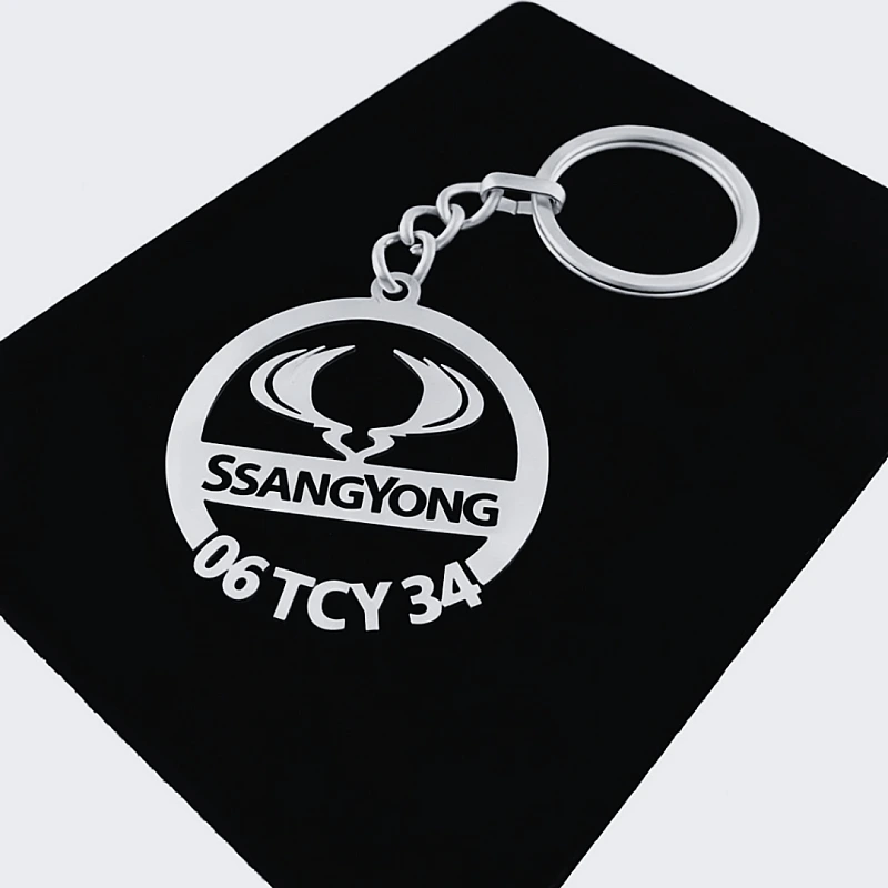 Ssangyong Anahtarlık - Metal Kişiye Özel 925 Ayar Gümüş Kaplama