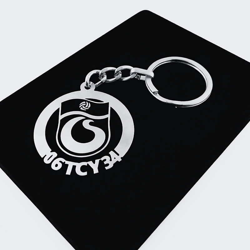 Trabzonspor Anahtarlık - Metal Kişiye Özel 925 Ayar Gümüş Kaplama