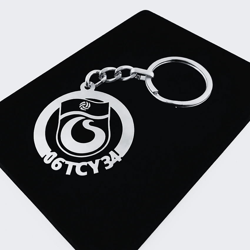 Trabzonspor Anahtarlık - Metal Kişiye Özel 925 Ayar Gümüş Kaplama