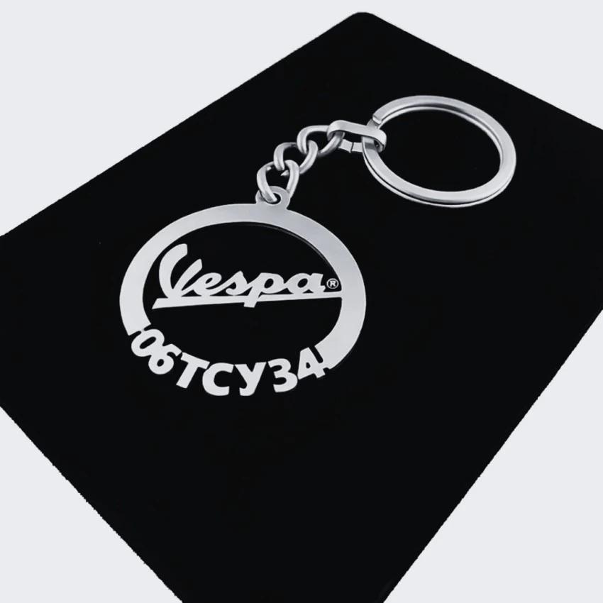 Vespa Anahtarlık - Metal Kişiye Özel 925 Ayar Gümüş Kaplama