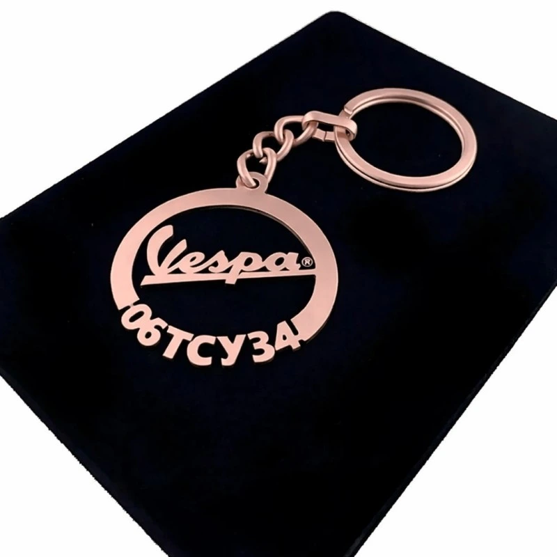 Vespa Anahtarlık - Metal Kişiye Özel Rose 24K Ayar Gerçek Altın Kaplama