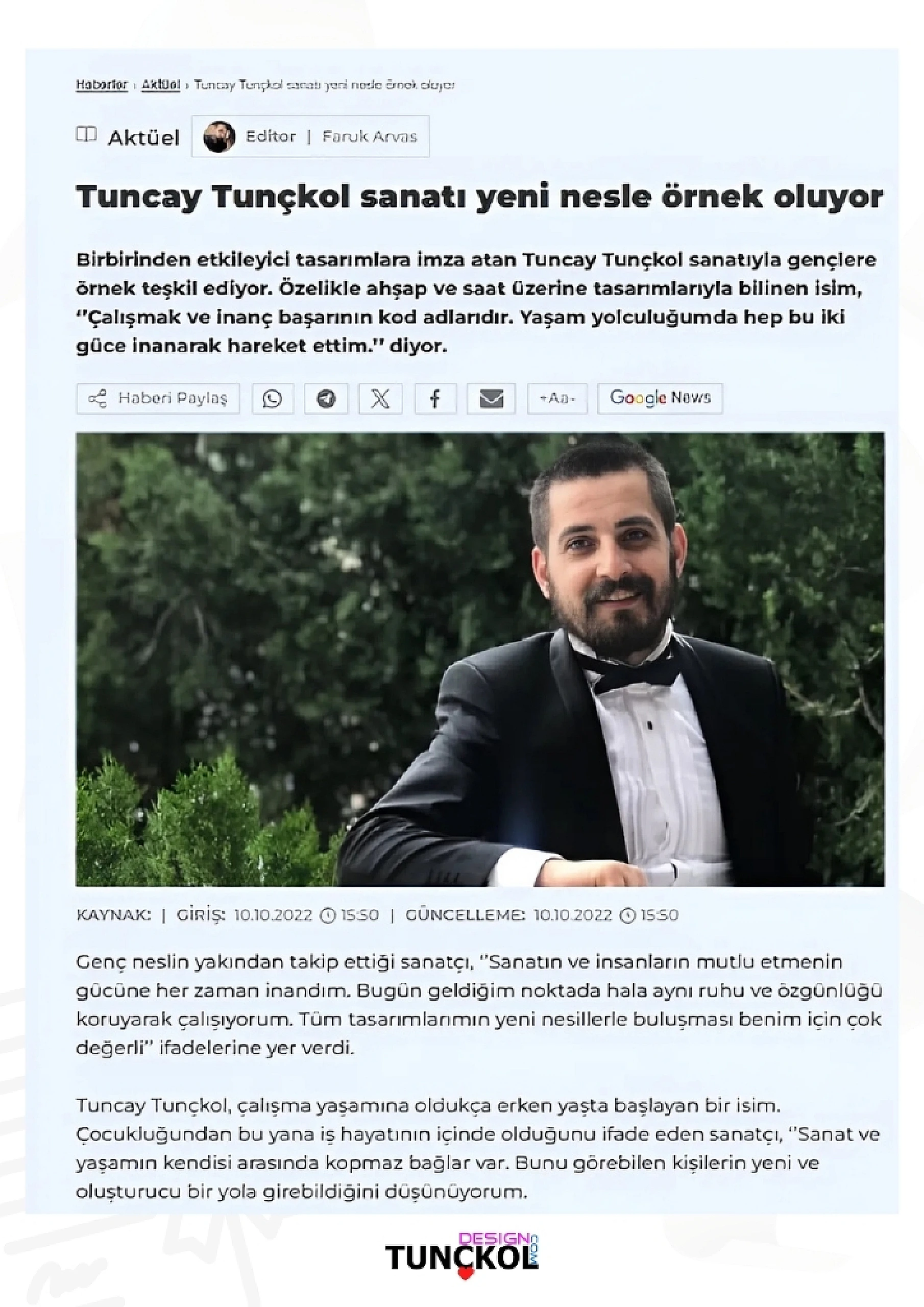 Ankara Haberler Tunçkol Sanat Atölyesi
