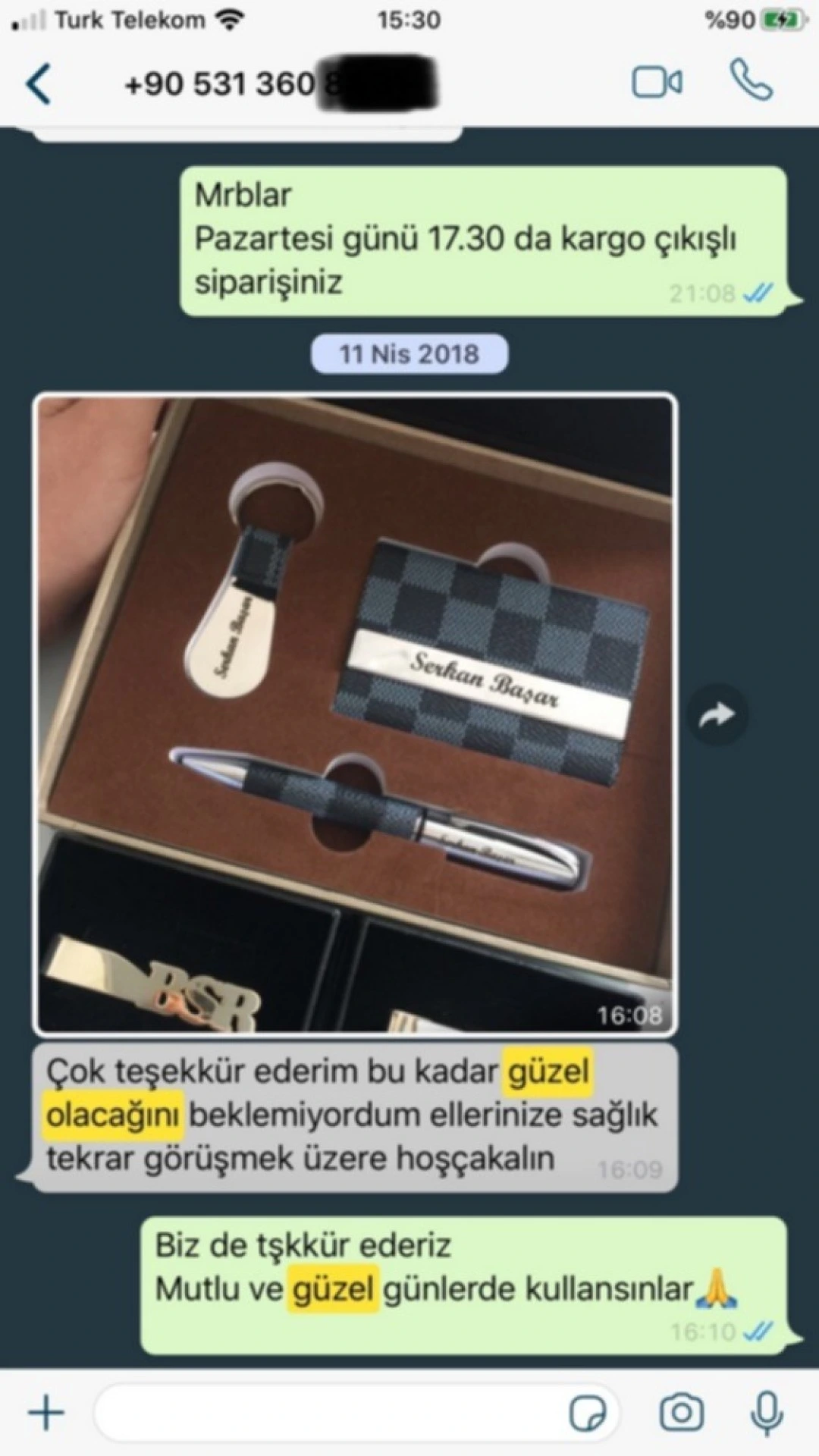 Sizden Gelen Whatsapp Mesajları