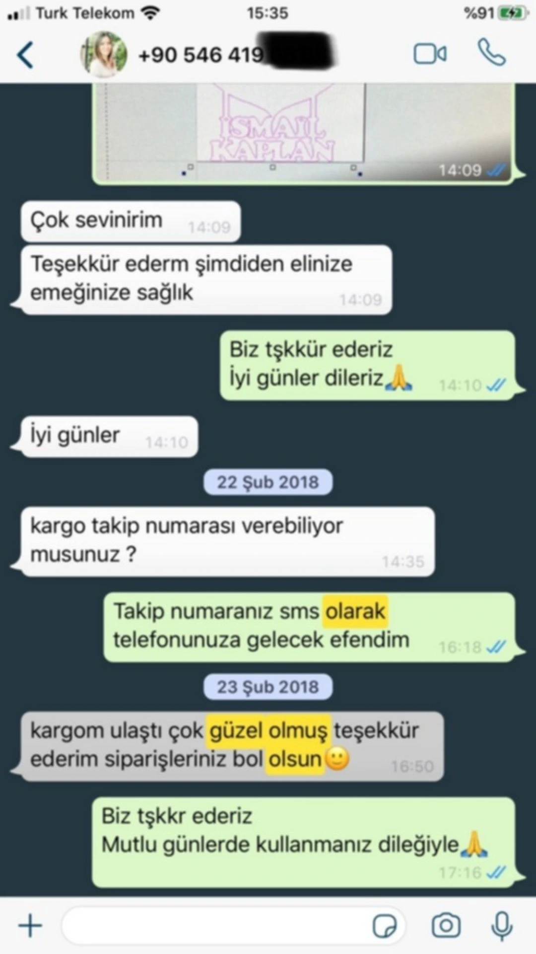 Sizden Gelen Whatsapp Mesajları