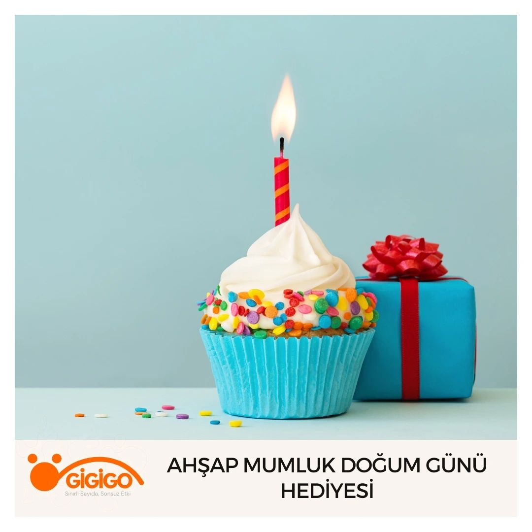 Ahşap Mumluk Doğum Günü Hediyesi