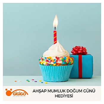 Ahşap Mumluk Doğum Günü Hediyesi