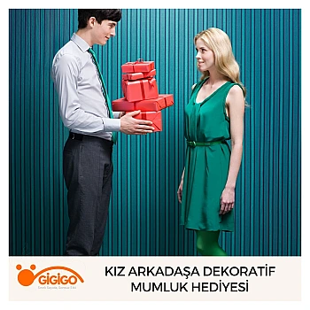 Kız Arkadaşa Dekoratif Mumluk Hediyesi