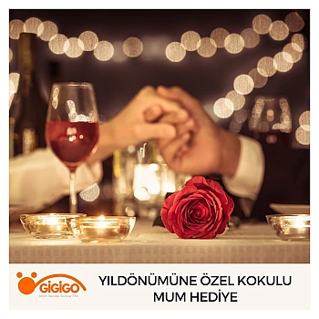 Yıldönümüne Özel Kokulu Mum Hediye