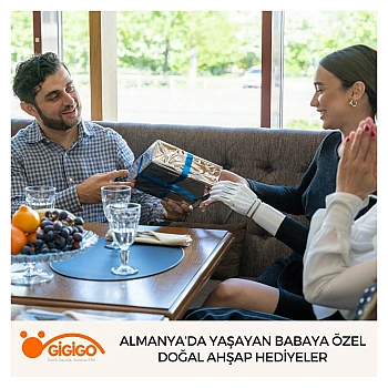 Almanya’da Yaşayan Babaya Özel Doğal Ahşap Hediyeler