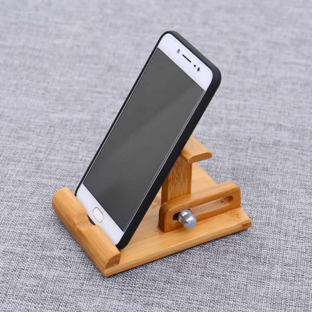 Kişiye Özel - Ahşap Cep Telefonu Standı Multi-Angle Tasarım
