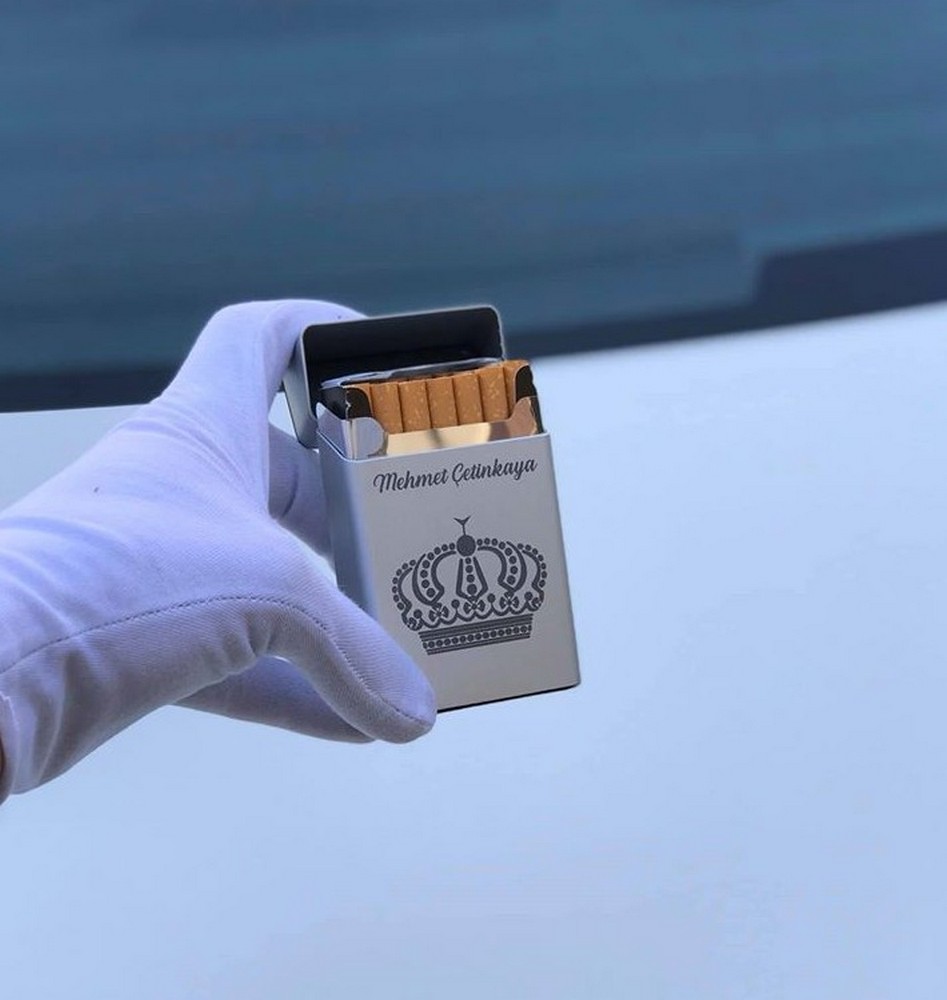 Kişiye Özel - Metal Kısa Slim Serisi Sigara Tabakası