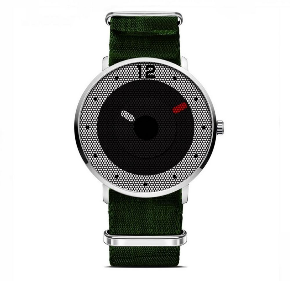 Cool Watch Saat - Silver Kasa - Haki Yeşil Kordon Cool Unisex