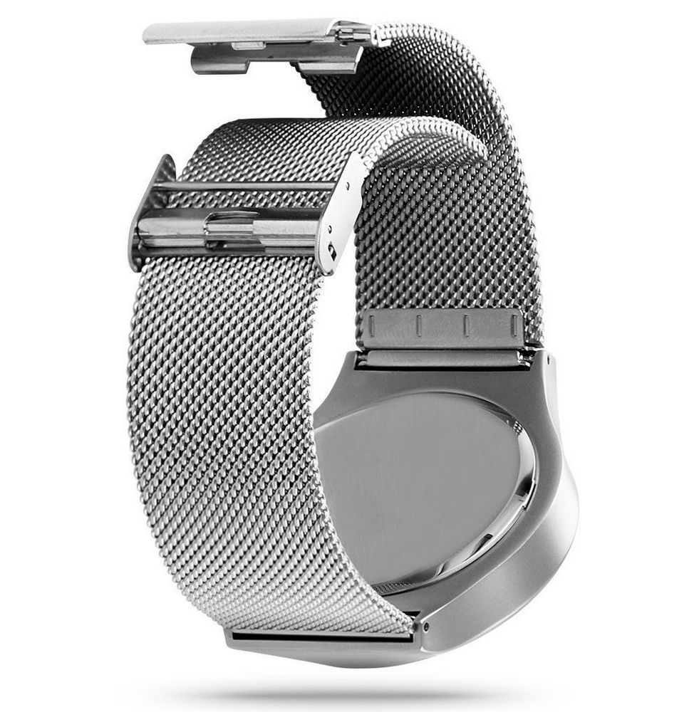 Cool Watch Saat - Silver Shiny Kasa - Silver Kordon CooL Galaxy S Mavi Ekran Unisex