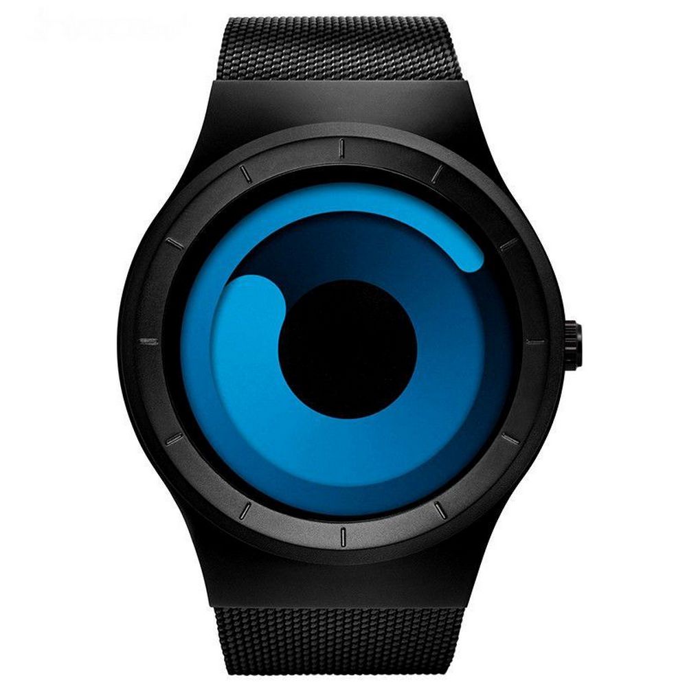 Cool Watch Saat - Siyah Mat Kasa - Siyah Kordon CooL Galaxy S Mavi Ekran Unisex