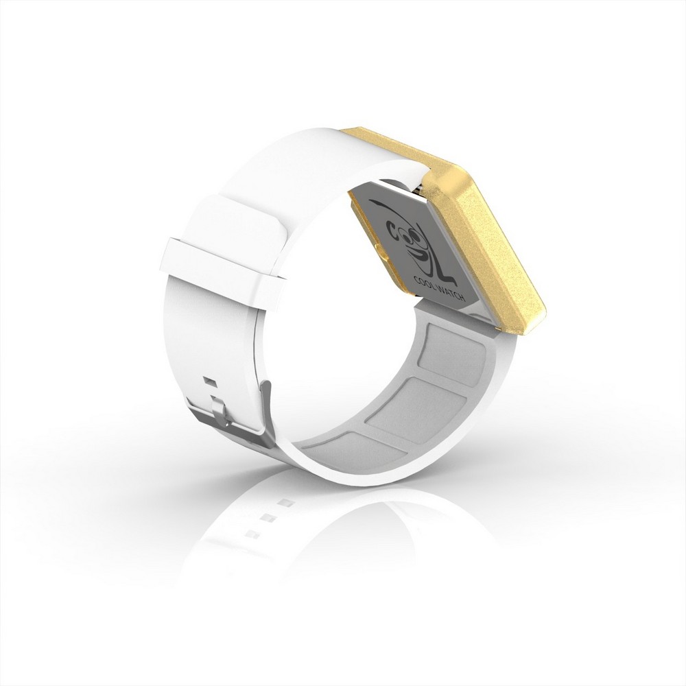 Cool Watch Saat - Gold Edition - Beyaz Kayış Unisex