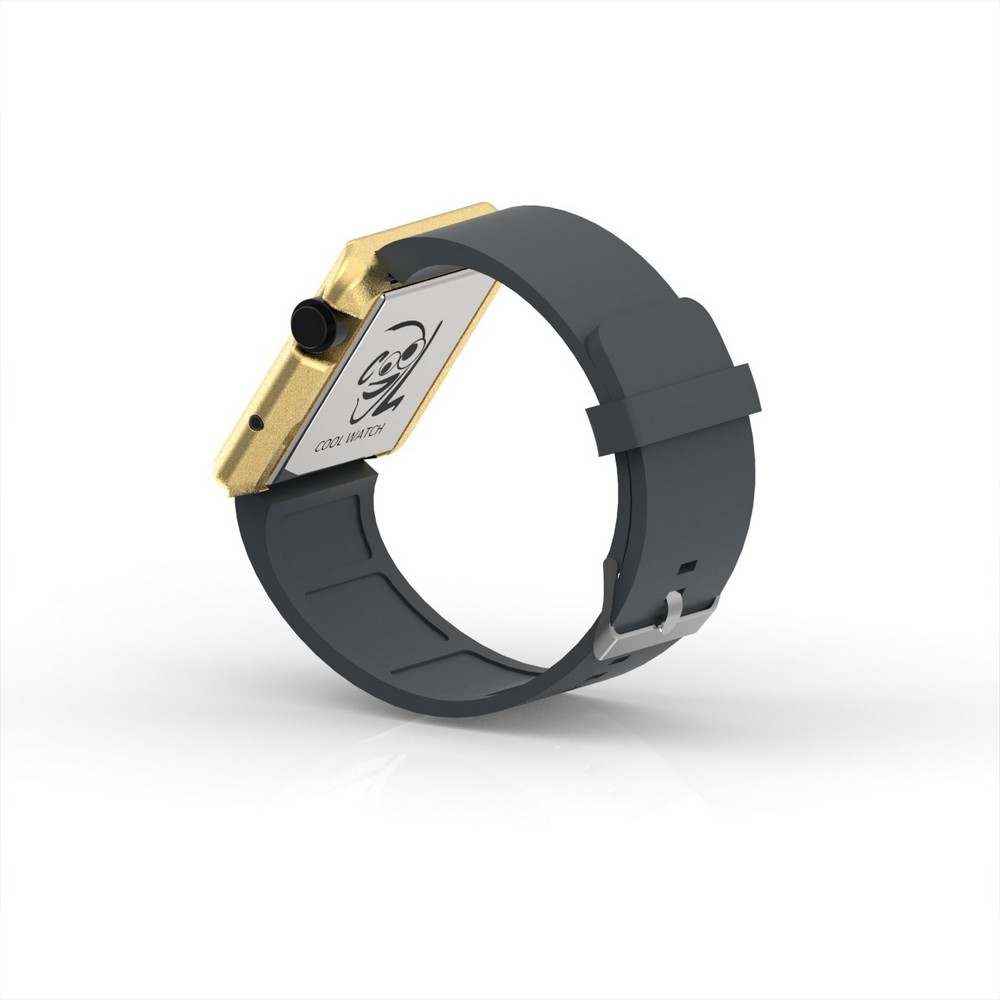 Cool Watch Saat - Gold Edition - Gri Kayış Unisex