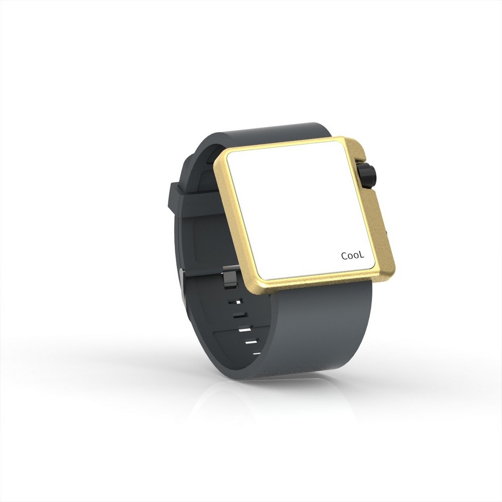 Cool Watch Saat - Gold Edition - Gri Kayış Unisex