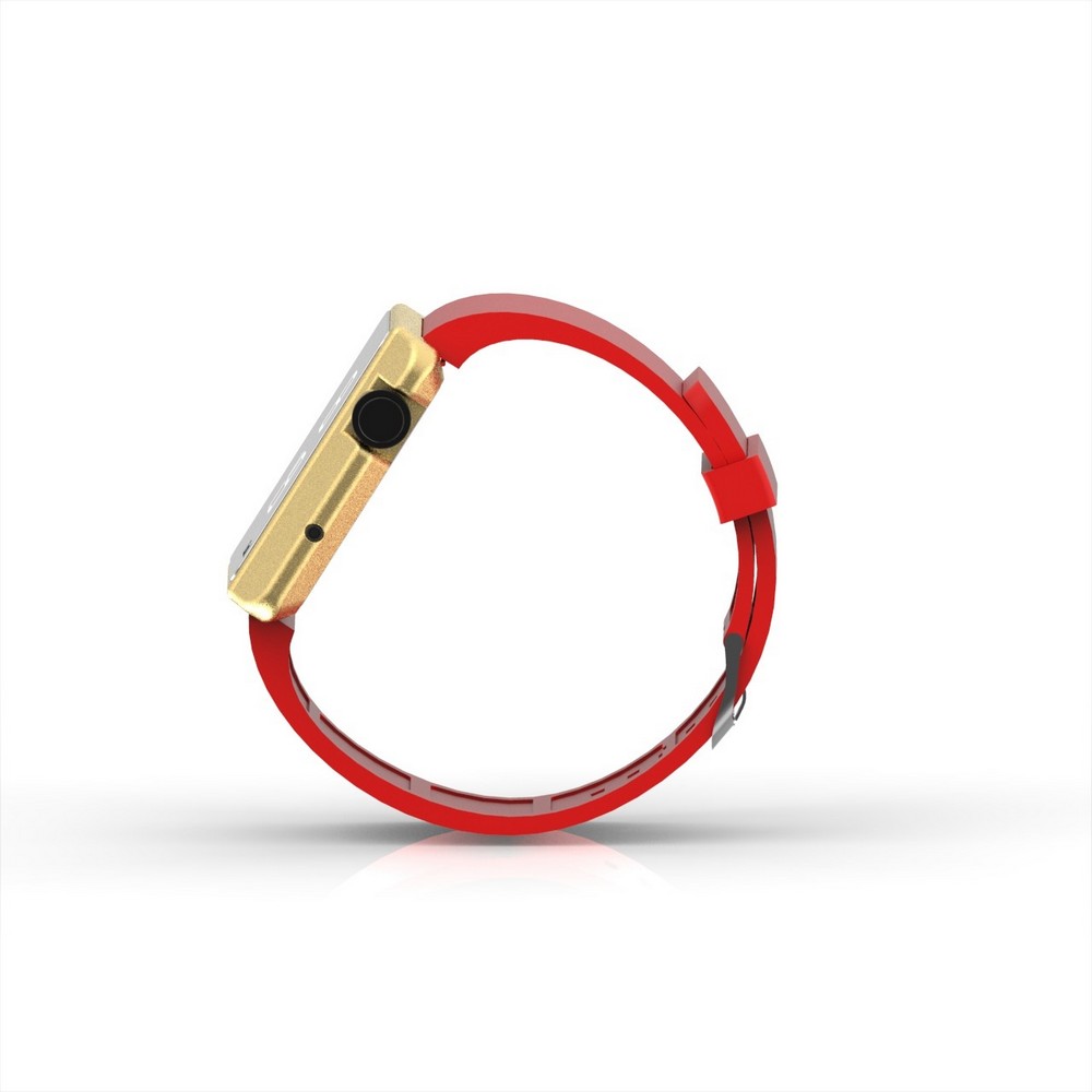 Cool Watch Saat - Gold Edition - Kırmızı Kayış Unisex