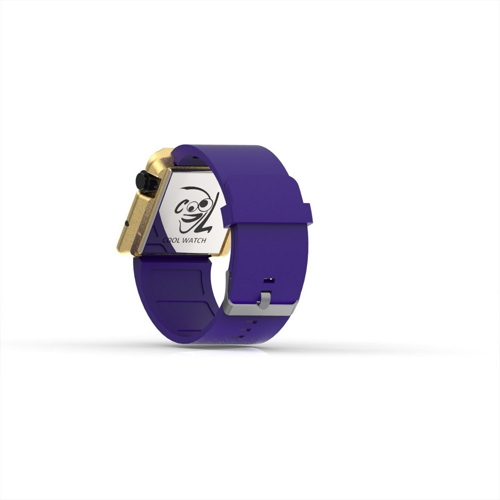 Cool Watch Saat - Gold Edition - Mor Kayış Unisex