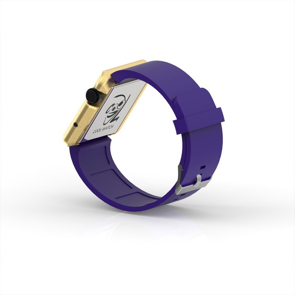 Cool Watch Saat - Gold Edition - Mor Kayış Unisex