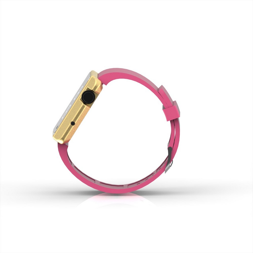 Cool Watch Saat - Gold Edition - Pembe Kayış Unisex